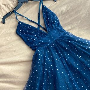 Dark Blue Windsor Prom Dress || Sparkling || Size M